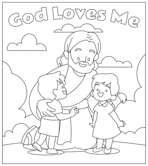 Love One Another Coloring Page For Kids, God Loves Me Coloring Page, God Made Me Special Coloring Page, God Loves Me Coloring Sheet, Bible Colouring Pages For Kids, Jesus Loves Me Coloring Page, Bible Coloring Pages For Kids Printables, Jesus Coloring Pages For Kids, Christian Coloring Pages For Kids