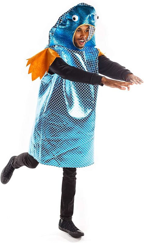 Fish Halloween Costume, Fisherman Costume, Funky Fish, Halloween Costume Funny, Fish Costume, California Costumes, Black Halloween Dress, Cute Fish, Sea Animal