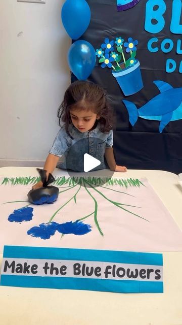 Colourful Classroom Decor, Blue Day Activity For Nursery, Coloring Day Activities, Blue Day Takeaway For Preschool, Color Day Activities For Preschool, Blue Color Day Decoration In School, Blue Colour Worksheet For Preschool, Colors Day Activities, Blue Activity For Preschool