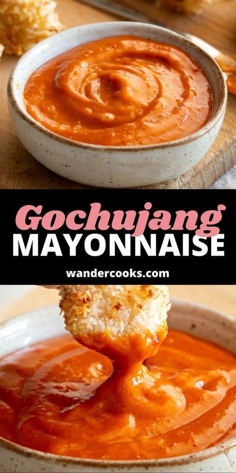 Gochujang Dipping Sauce, Che Recipe, Gochujang Recipe, Easy Korean Recipes, Dipping Sauces For Chicken, Spicy Dipping Sauce, Dipping Sauces Recipes, Homemade Condiments, Asian Sauce