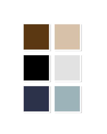 The color palette for my entire apartment, including: dark brown, beige/tan, black, off-white, navy, and light blue. Navy Blue Brown And Black Living Room, Light Grey And Brown Bathroom, Brown Blue And Gray Living Room, Blue And Chocolate Brown Living Room, Beige Black And Blue Living Room, Black White Navy Brown Living Room, Black White Brown Blue Living Room, Navy Brown Black Color Palette, Blue Gray Black Brown Color Palette