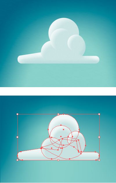 Gradient Art Illustrator, Graphic Design Circle, Clouds Graphic Design, Cloud Graphic Design, Illustrator Gradient, Illustration Gradient, Clouds Graphic, Radial Gradient, Cloud Graphic