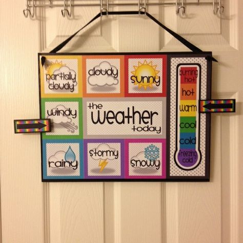 Tabla del clima Uppfostra Barn, Weather Weather, Preschool Weather, Weather Chart, Weather Theme, Circle Time, Classroom Setup, Beginning Of School, Future Classroom