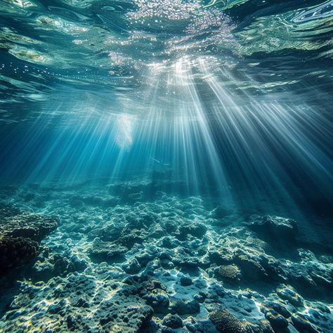 Underwater Light Rays: Sunlight filters through the clear blue water, illuminating the underwater seascape with ethereal rays. #underwater #sunlight #ocean #rays #clear #aiart #aiphoto #stockcake ⬇️ Download and 📝 Prompt 👉 https://ayr.app/l/9HDv Underwater Landscape Photography, Light In Water, Light Through Water, Ocean Corset, Underwater Sunlight, Sun Underwater, Ocean Lighting, Mercedes Art, Underwater Pics