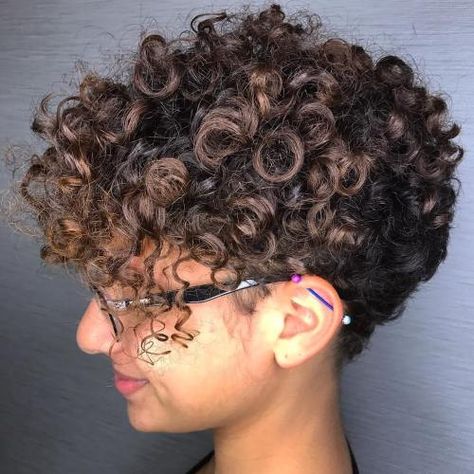 Short Tapered Cut For Natural Hair Wavy Pixie Cut, Kort Bob, Short Curly Pixie, Curly Pixie Haircuts, Wavy Pixie, Curly Pixie Cuts, Curly Pixie, Short Curly Haircuts, Haircuts For Curly Hair