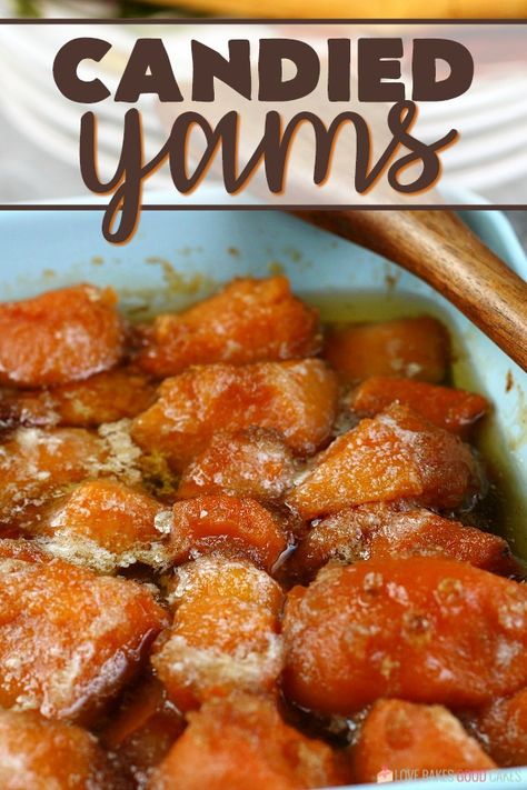 This candied yams recipe is the easiest way to make a classic holiday side dish. Put this amazing recipe together for Thanksgiving or Christmas and you’ll soon fine there’s none left - it’s THAT good! Candie Yams Southern, How To Cook Canned Yams, Sweet Potato Can Recipes, Princella Yams Recipe, Candied Yams Using Canned Sweet Potatoes, Sweet Potato In A Can Recipe, How To Make Canned Yams Better, Easy Sweet Potato Recipes Canned, Easy Candy Yams Recipes