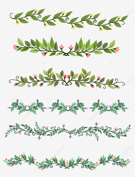 Painted Border Ideas, Border Painting Design, Cricut Borders, Hand Painted Border Designs, Plant Border, Vines With Flowers, Border Art, Painting Vines, Green Border Design