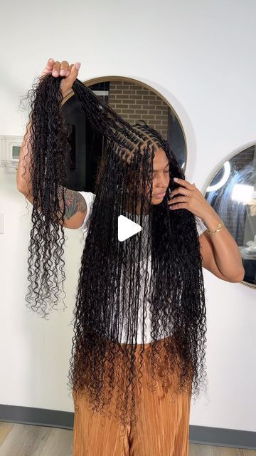 HOUSTON BRAIDER on Instagram: "Boho Knotless braids for the win 🏆💕. Book this style under Small Medium bohemian Knotless braids and add on extra curls ❤️. •August books open ! Click the link in my bio for booking and pricing . _ _ _ #bohemianbraids #bohobraids #knotlessbraids #houstonknotlessbraids #braidstyles #protectivestyles #goddessbraids #braids #curlybraids #smallknotlessbraids" Extra Small Boho Knotless Braids, Long Boho Knotless Braids, Extra Small Knotless Braids, Short Bohemian Knotless Braids, Knotless Boho Braids, Small Boho Knotless Braids, Knotless Braids With Curls, Bohemian Knotless Braids, Medium Boho Knotless Braids