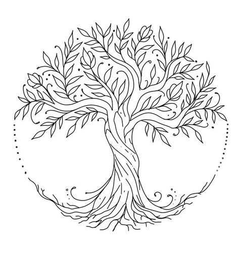 Genealogy Tree, Tree Of Life Tattoo, Wood Burning Patterns, Pola Sulam, Wood Burning Art, Tree Tattoo, Passion Flower, Circle Of Life, Tattoo Design Drawings