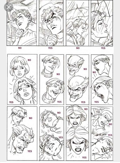 Comic Book Faces Drawing, How To Draw Like Comics, How To Draw In A Comic Book Style, How To Comic Book Draw, How To Draw In Comic Style, Comic Book Expressions, How To Draw Comic Book Style Step By Step, Comic Book Art Reference, Comic Book Style Drawing