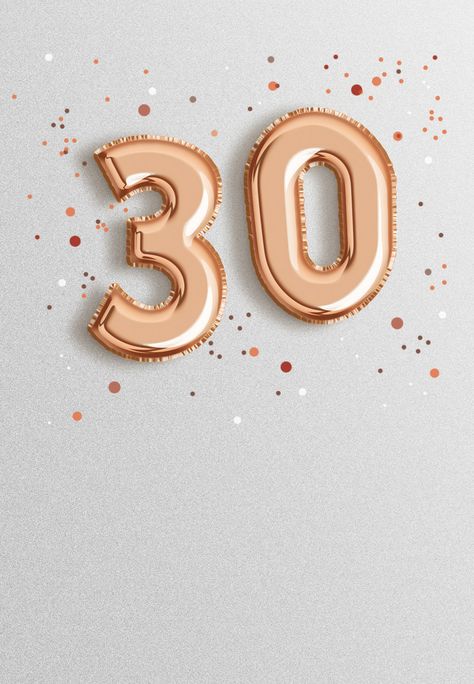 30th Birthday Balloons, Birthday Invitation Design, Happy Birthday Png, Happy Birthday Art, Greetings Island, 31st Birthday, 30th Bday, 30th Birthday Invitations, Happy 30th