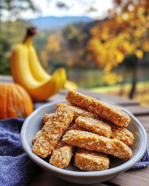 Dog Treats Homemade Pumpkin, Banana Dog Treat Recipe, Recipes Using Bananas, Banana Treats, Dog Biscuit Recipes, Dog Biscuits Homemade, Easy Dog Treats, Healthy Dog Treats Homemade, Pumpkin Dog Treats