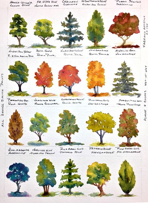 Daniel Smith Watercolor, Tree Watercolor Painting, Water Coloring, Watercolor Tips, Canvas Painting Ideas, Watercolor Paintings For Beginners, Watercolor Tree, Diy Watercolor Painting, Watercolor Painting Techniques