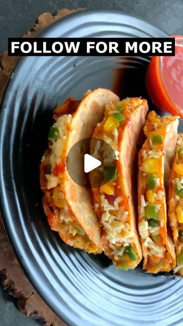 Khaaja Sim Sim on Instagram: "Healthy Wheat flour Tacos🌮 | Domino’s Style Crispy Tacos Recipe  For detailed recipe checkout my YouTube channel ‘khaaja Sim sim’. Link in the highlights & bio.♥️ Ingredients for crust- Wheat flour- 2 cups Suji- 1/3 cup Salt- 1/2 tsp Ghee/oil- 1 tsp Water- As required  Ghee/oil- 1 tsp  Ingredients for stuffing- Boiled potato- 2 Capsicum- 1 Carrot- 1 Onion- 1 Sweet corn- 1/2 cup Green chillies- 2 Chilli flakes- 1/2 tsp Oregano seasoning- 1 tsp Salt- 1 tsp/to taste Lemon juice- 1 tsp Processed cheese- 200 gms Butter/oil- 2-3 tbsp #tacos🌮 #tacostacos #healthytacos #healthytacosalad #snack #snacks #snackfood #tacomexicana #tacos #tacostacostacos #tacosmexicanos  #vegquesadillas #mexicansnack #mexicansnack #mexicansnacksarethebest #cooking #homecooking #cookingra Veg Mexican Food Recipes, Veg Tacos Recipe Indian, Veg Tacos Recipe, Flour Tacos, Veg Tacos, Veg Crispy, Healthy Tacos Salad, Crispy Tacos, Mexican Snacks