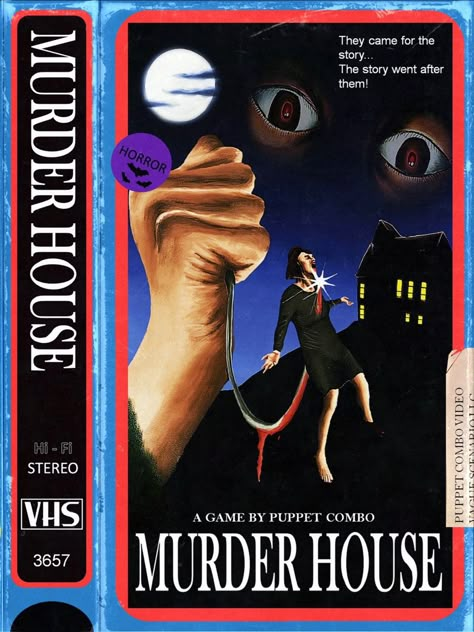 Horror Game Poster, Puppet Combo Games, Retro Horror Game, Horror Puppet, Puppet Combo, Retro Games Poster, Games Poster, Horror Aesthetic, Scary Gif