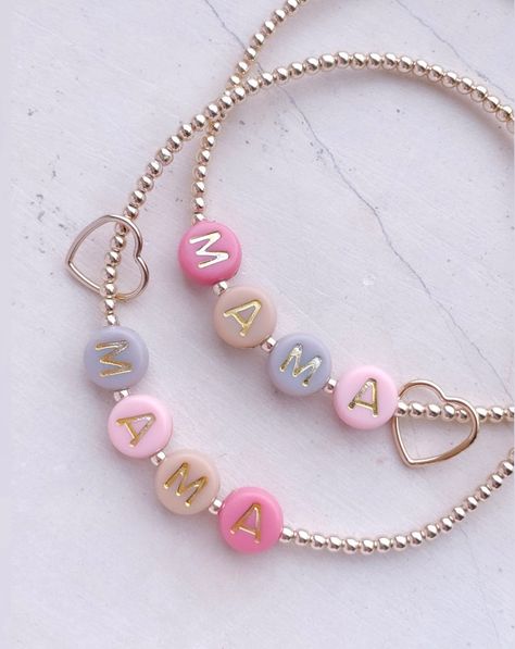 14kt Gold Filled Mama Beaded Bracelet Personalized Beaded Name Bracelet Custom Word Beaded Bracelet Mama Bracelet - Etsy Mama Beaded Bracelet, Easter Beaded Bracelets, 2mm Bead Bracelet, Name Bead Bracelet, Beaded Name Bracelet, Anting Manik, Love Mama, Mama Bracelet, Homemade Bracelets