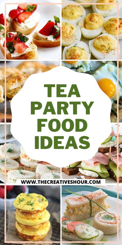 Princess Tea Party Food, Tea Party Food Ideas, Party Sandwiches Recipes, Workshops Ideas, Tea Party Sandwiches Recipes, Savory Sandwiches, Host A Tea Party, Party Food Menu, Adult Tea Party