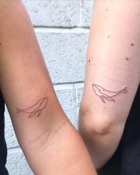 Hai Tattoo, Matching Friend Tattoos, Small Couple Tattoos, Bts Tattoos, Whale Tattoos, Ocean Tattoos, Hand Poked Tattoo, Shark Tattoos, Friendship Tattoos