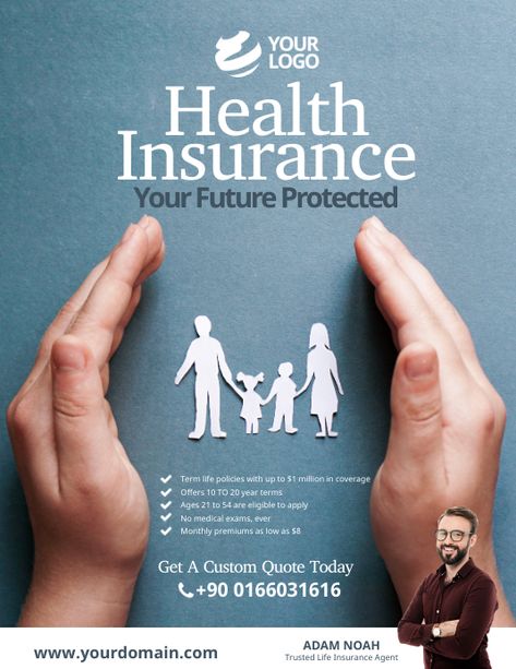 Health Insurance Poster Design, Social Media Campaign Design, Insurance Ads, Life Insurance Agent, Ad Ideas, 15 Aug, Insurance Marketing, Facebook Design, Promotional Flyers