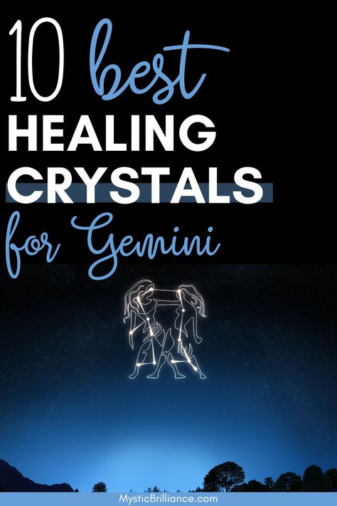 Picture of Gemini constellation in night sky with text overlay 10 Best Healing Crystals for Gemini Best Crystals For Gemini, Crystals For Gemini, Gemini Today, Best Healing Crystals, Gemini Traits, Best Crystals, Sodalite Crystal, Spiritual Business, Mindfulness Activities