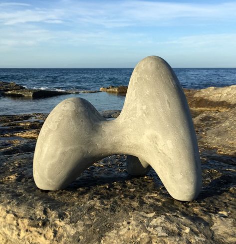 Abstract organic concrete on iron, original sculpture by clark camilleri 2020, organic / biomorphic form. Malta Organic Shape Sculpture, Biomorphic Art, Clay Forms, Organic Sculpture, Glaze Ideas, Fabric Furniture, Concrete Sculpture, Sculpture Ideas, Concrete Art