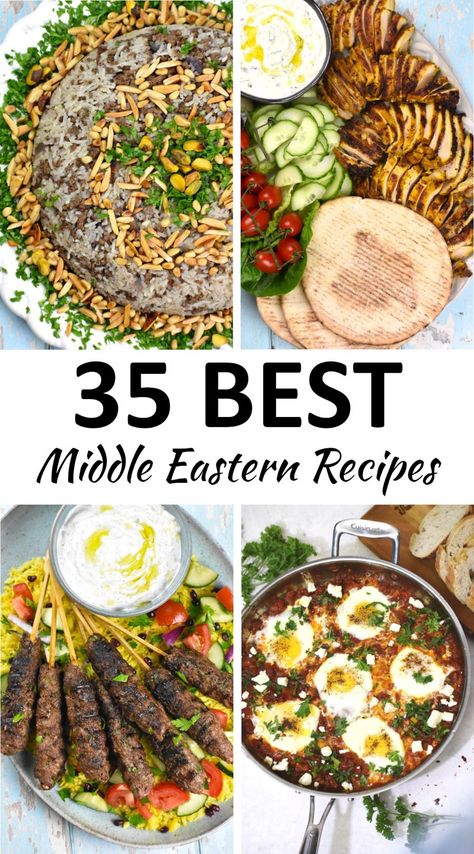 Mediterranean Recipes Traditional, Around The World Recipes Dinners, Healthy Main Dish Recipes, Mid Eastern Recipes, Arabian Salad Recipes, Mid Eastern Food, International Meal Ideas, Middle Eastern Christmas Recipes, Lebanese Appetizer Recipes