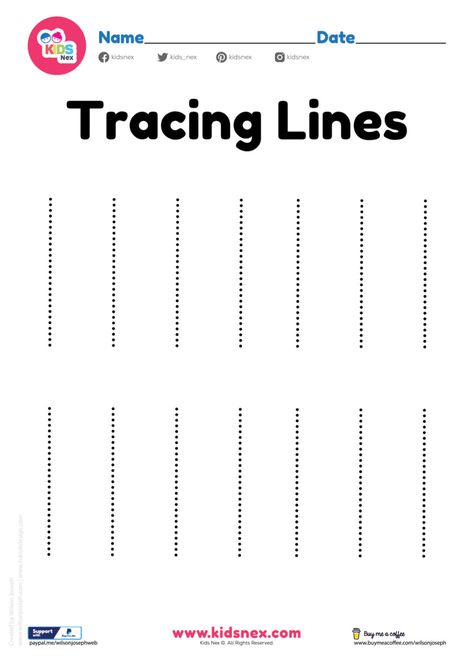 Tracing lines worksheet for kindergarten and preschool kids | Wilson Joseph Writing Patterns For Preschool, Lines Worksheet Preschool, Tracing Patterns For Preschool, Tracing Lines Worksheets Preschool Free, B Worksheets Preschool, Play Group Worksheets, Tracing Activities For Toddlers, Tracing Lines Preschool Free Printable, Tracing Lines Worksheets