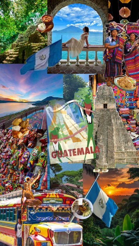 #collage #aesthetic #country #travel #viralpost #Guatemala #GuatemalanFood #stew #vibrant Guatemala Aesthetic Wallpaper, Aesthetic Country, Hidden Book, Guatemala Travel, Art Collage Wall, Future Life, Book Inspiration, Cellphone Wallpaper, Travel Bucket List