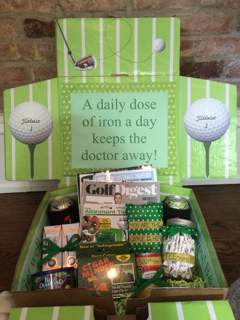 Golf Lover Gift Basket, Golf Themed Gifts For Boyfriend, Golf Care Package, Golf Gift Wrapping Ideas, Father’s Day Golfing Gift, Cute Golf Gifts For Boyfriend, Golf Prizes Ideas Gifts, Homemade Golf Gifts, Golf Theme Gift Basket