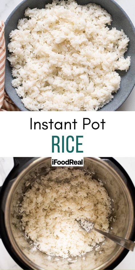 This Instant Pot Rice recipe is perfect to cook up a batch of long grain white rice for easy dinner side dish or meal prep. Rice cooked in electric pressure cooker turns out fluffy and perfect every time. It's a failproof recipe. Cook Rice In Instant Pot, Rice In Instant Pot, Long Grain White Rice, Instant Pot Rice, The Best Rice, Pressure Cooker Rice, Best Rice, Cook Rice, Cooking White Rice