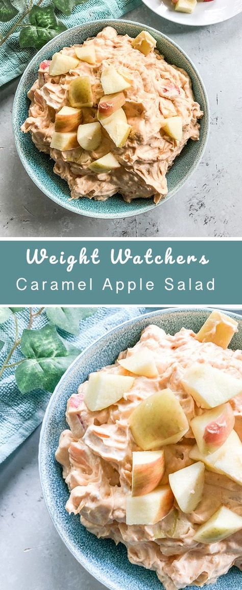 Ww Apple Desserts Weight Watcher Recipes, Apple Caramel Salad, Weight Watcher Apple Desserts, Ww Apple Dessert, Weight Watchers Fall Desserts, Weight Watchers Salad Recipes, Fall Weight Watchers Recipes, Ww Before And After Pictures, Ww Salad Recipes