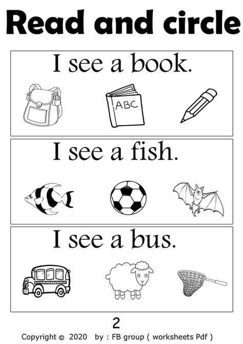 Circle Worksheet, Kindergarten Phonics Worksheets, English Worksheets For Kindergarten, Kindergarten Reading Activities, Homeschool Preschool Activities, Kindergarten Reading Worksheets, English Activities For Kids, Preschool Reading, Kids Worksheets Preschool