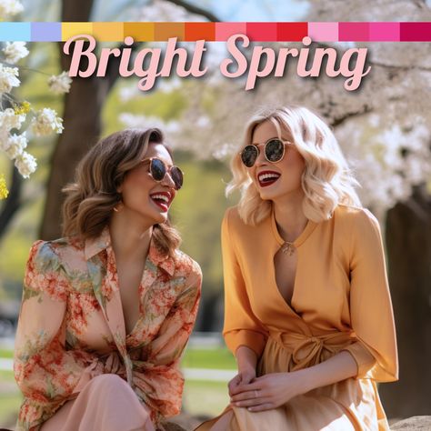 Bright Spring Color Palette & Full Guide: All You Need to Know Bright Spring Fall Wardrobe, Paint Box Spring Color Palette, Bright Spring Soft Classic, Bright Spring Office Wardrobe, Bright Spring Color Palette Neutrals, Clear Spring Makeup Looks, Clear Spring Neutrals, Warm Spring Color Palette Outfits Style, Bright Spring Color Palette Outfits Fall