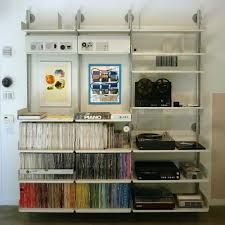 Wall Mounted Shelving Unit, Cd Shelves, Things Organized Neatly, Lp Storage, Modern Family Rooms, Cd Storage, Retro Renovation, Dieter Rams, Diy Disney