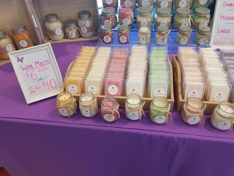 Wax Melts Display Ideas, Wax Melt Stall Display Ideas, Wax Melt Market Stall Display Ideas, Wax Melt Market Display, Wax Melt Craft Fair Display, Wax Melt Vendor Display, Wax Melts Craft Booth, Wax Melt Display Ideas, Wax Melt Display Craft Show