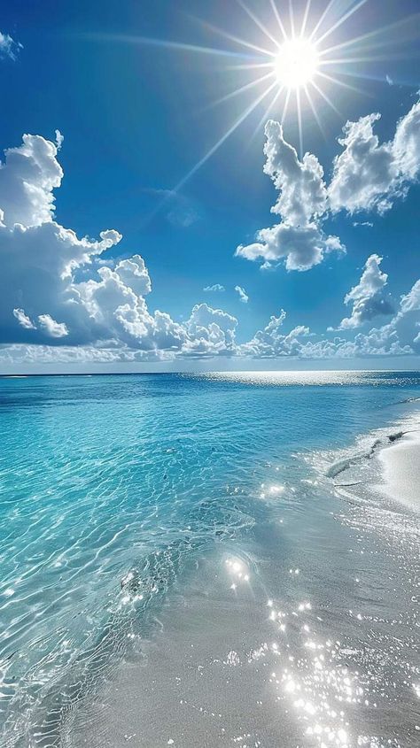 Beautiful Beach Pictures, Cute Summer Wallpapers, Beautiful Ocean Pictures, Clear Blue Water, Ocean Pictures, Pretty Landscapes, Beach Wallpaper, Beautiful Landscape Wallpaper, Beautiful Ocean