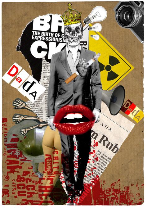 Dada Art Movement, Kunst Collages, Dada Collage, Images Pop Art, Poster Grafico, Pop Art Collage, Multimedia Arts, Collage Art Projects, Dada Art