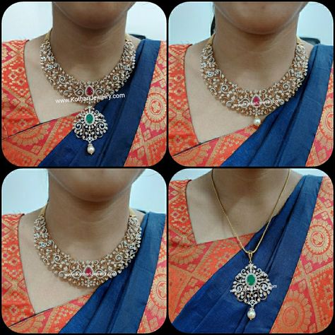 Closed Diamond Sets Indian, Diamond Necklace Set South Indian, Closed Open Setting Diamond Necklace, Latest Diamond Haram Designs, Open Close Setting Diamond Necklace, Uncut Diamond Necklace Simple, Open Close Setting Diamond Jewellery, Uncut Necklace Designs, Closed Setting Diamond Necklace