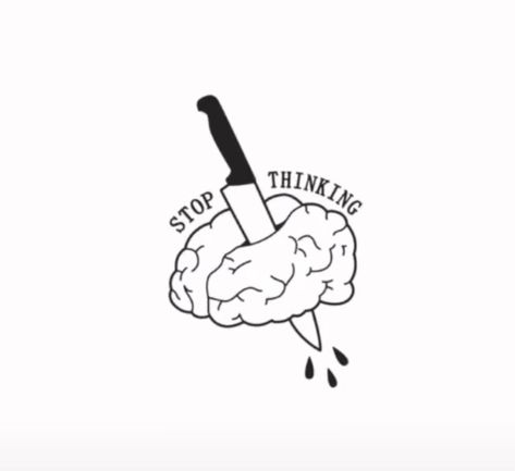 Psych Tattoo, Thinking Tattoo, Think Tattoo, Brain Tattoo, Tattoo Mini, Health Tattoo, Grunge Tattoo, Doodle Tattoo, Thigh Tattoos