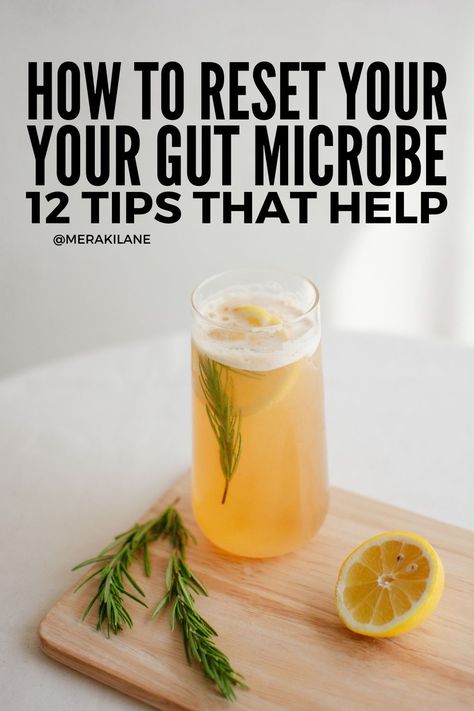 How to Reset Your Gut Microbiome | If you're trying to heal your gut, this post is for you! A healthy gut microbiome helps you digest food effectively, strengthens your immune system, regulates your metabolism, and communicates with your brain via the gut-brain axis. You digestion, mood, energy, skin, immune system, and sleep are all influenced by your gut, so keeping it balanced is key. Click for signs you need a gut reset, lifestyle changes that help, and the best foods for digestive health. Resetting Your Gut, Foods To Help With Gut Health, Foods To Help Heal Your Gut, Gut Health Microbiome, How To Cleanse Gut, How To Heal Your Gut Microbiome, Cleansing Your Gut, Healing Your Gut And Hormones, Healthy Gut Microbiome