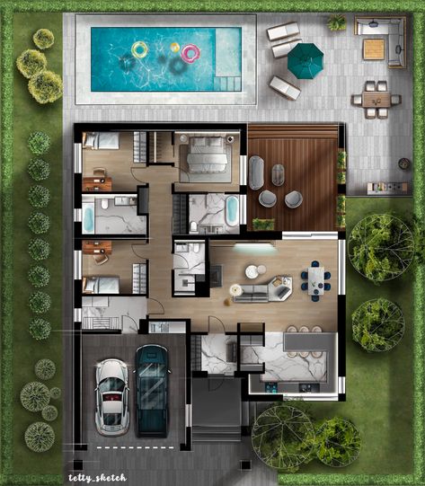 Floor plan house design Digital House Design, Plan View Architecture, Blueprints House Floor Plans, Layout House Floor Plans, Layout Design Architecture House Plans, Sketch Floor Plan, House Plan Architecture, Architecture Floor Plan, Small Home Plans