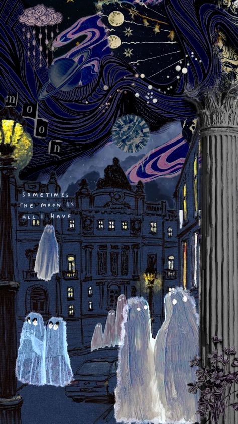 Helloween Wallpaper, Halloween Wallpaper Iphone Backgrounds, Halloween Wallpaper Backgrounds, L Wallpaper, Art Night, Arte Van Gogh, Witchy Wallpaper, Vibes Art, Hieronymus Bosch