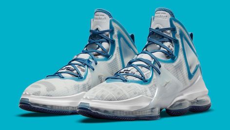 Zapatillas Nike Basketball, Lebron 19, Nike Football Boots, Lebron James Shoes, Mid Top Shoes, Dutch Blue, Lebron Shoes, Nike Snkrs, Sneaker Design