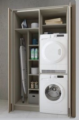 Laundry Mudroom Ideas, Utility Ideas, Laundry Cupboard, Utility Room Storage, Small Utility Room, Utility Room Designs, House Staging, Small Utility, Compact Laundry