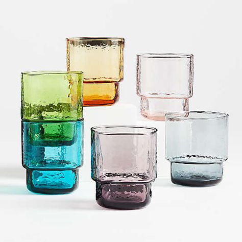 Modern Drinking Glasses, Home Bar Setup, Colored Glassware, Bar Set Up, Old Fashioned Glass, Whiskey Glasses, Drinking Glasses, Glass Tumbler, Seville