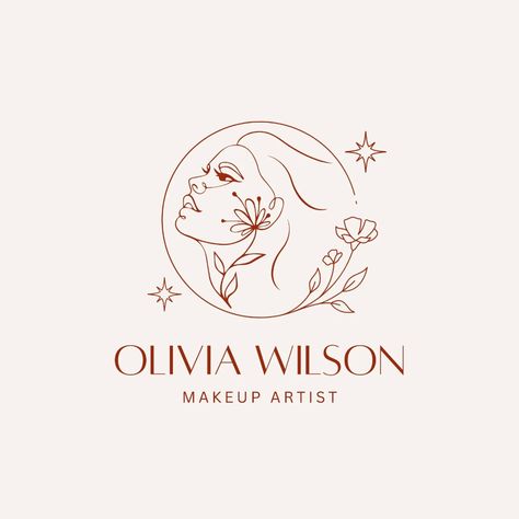 Red Illustrative or Line Art Makeup Artist Logo - Templates by Canva Makeup Artist Logo Design Graphics, Line Art Makeup, Makeup Artist Logo Ideas, Makeup Products Foundation, Artist Logo Ideas, Makeup Artist Logo Design, Logo Makeup Artist, Logo Makeup, Hide Dark Circles