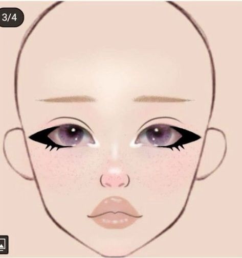 Make Up Guide, Asian Makeup Tutorials, Makeup Charts, Korean Makeup Tips, Funky Makeup, Anime Eye Makeup, Makeup Fails, Gyaru Makeup, Face Charts