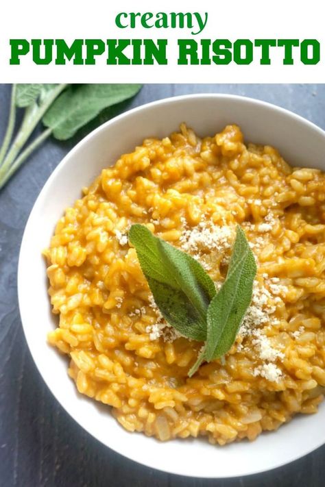 Pumpkin Risotto Recipes, Pumpkin Recipes Dinner, Canned Pumpkin Recipes, Chicken Risotto, Pumpkin Risotto, Pumpkin Recipes Easy, Thanksgiving Dinner Recipes, Favourite Season, Vegetarian Recipe