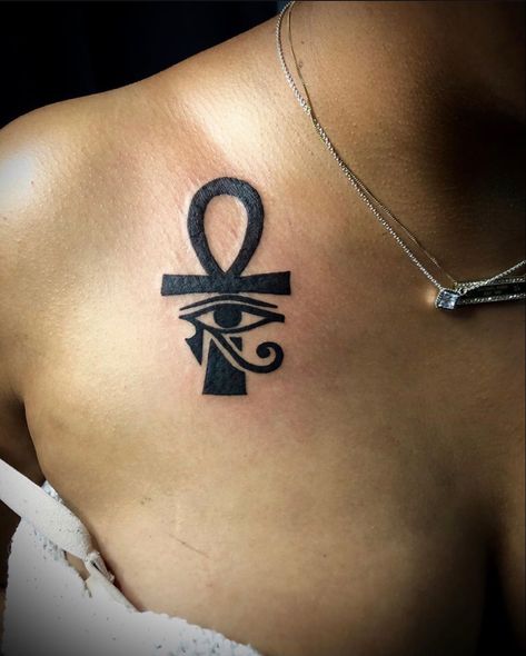 Egyptian Symbol Tattoo, Egyptian Eye Tattoos, Ankh Tattoo, Horus Tattoo, Jagua Henna, African Tattoo, Symbol Tattoo, Egyptian Tattoo, Tattoos For Black Skin