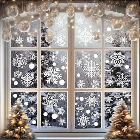 Štědrý Den, Winter Door Decorations, Christmas Window Stickers, Snowflake Sticker, Winter Window, Christmas Decals, Winter Door, Background Decoration, Frozen Party